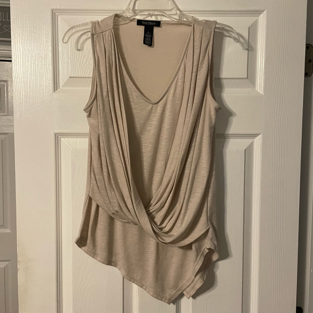 White House Black Market Asymmetrical Layered Top